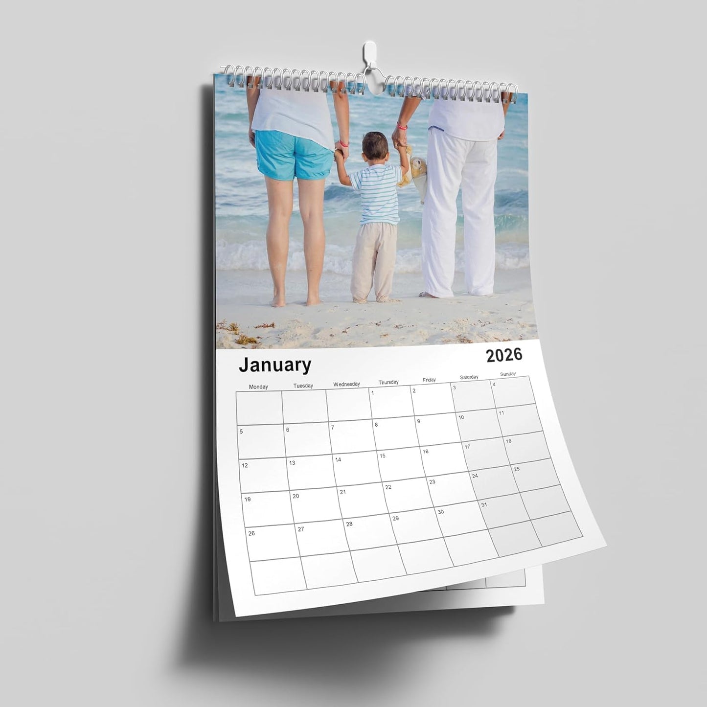 Custom Calendar 2026 for Home & Office - Print Your 13 Memories,Make Your Own Personalized Calendar Customized Christmas Gift &use your photo (Wall Calendar1, 2 Packs)