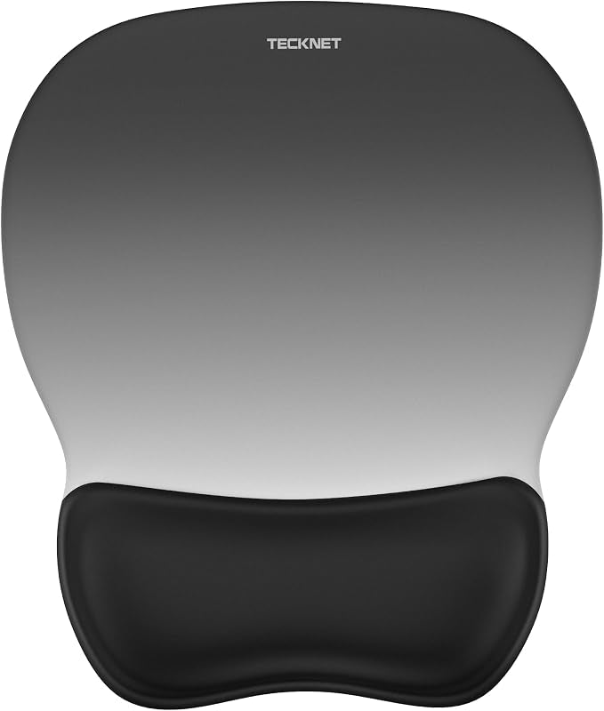 TECKNET Gel Ergonomic Mouse Pad with Wrist Rest, Non-Slip PU Base, Gradient | Comfortable Gel Cushion, Pain Relief, Smooth and Waterproof Surface, Mouse Pad with Wrist Rest for Office, Gaming and Study