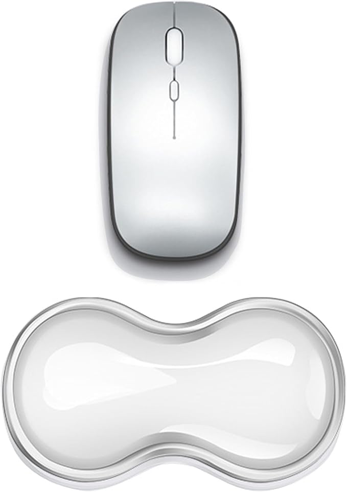 Clear Gel Mouse Wrist Rest, Wrist Support Wrist Pad for Typing Pain Relief, Ergonomic Cool Wrist Rest for Mouse, Hand Mouse Wrist Rest for Office, Gaming, Computer, Laptop - Transparent