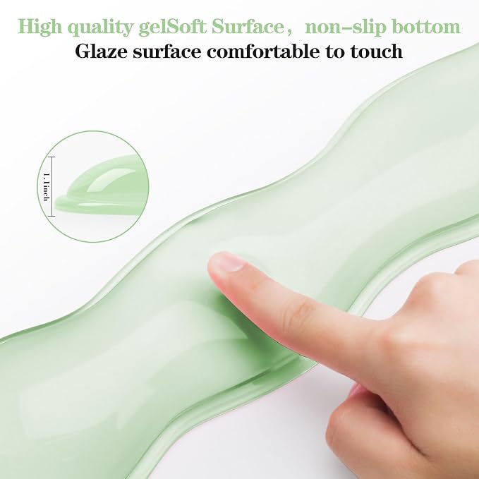 Gel Wrist Rest for Keyboard and Mouse, Wrist Rest for Keyboard, Mouse Wrist Support, Pain Relief, Cool Touch, Non-Skid, Keyboard and Mouse Wrist pad Set