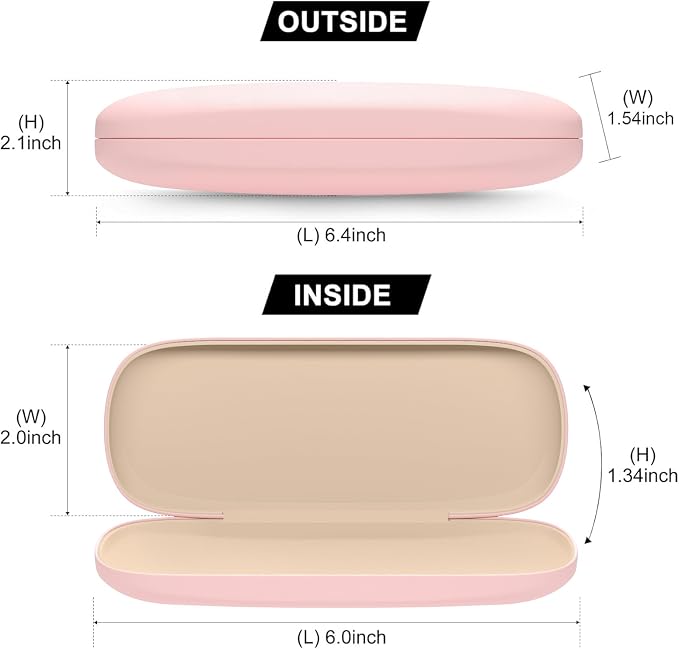Eyeglasses Case, Hard Shell Protective Case for Glasses, Unisex for Women Men