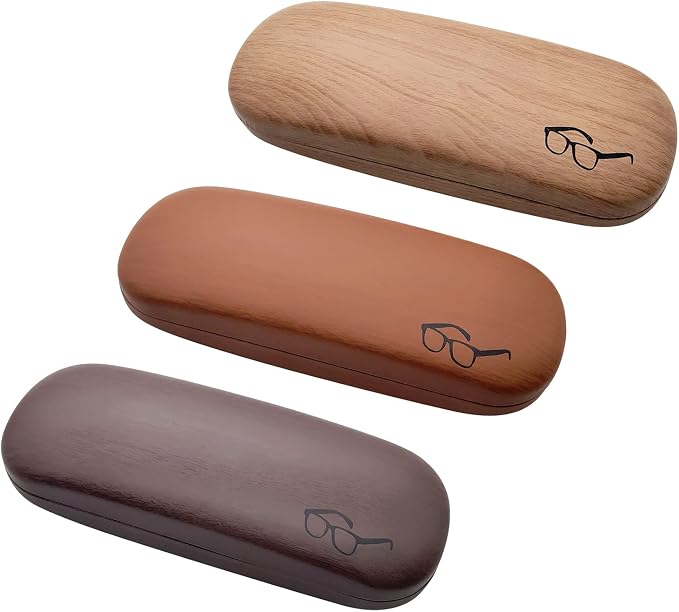 HSYMQ Hard Shell Glasses Case, Eye Glass Carry Case for Men Women, 3 Pack Eyeglass Sunglasses Cases