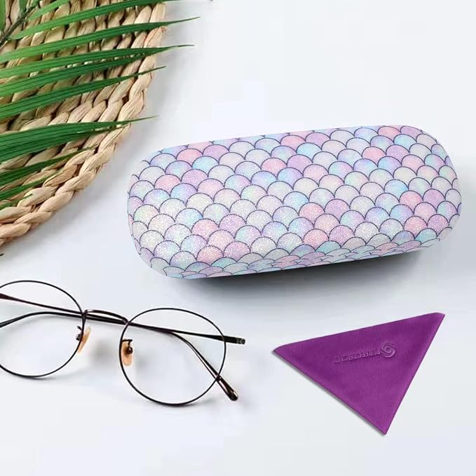 PERFECTSIGHT Hard Shell Eyeglasses Case, Kawaii Protective Glasses Case for Kids, Cute Eyeglass Case for Women Men Girls