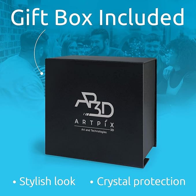 ArtPix 3D Premium Crystal Photo, Personalized Gifts for Women, Wife, Mom, Her, Him, Men, Great Customized Gift With Your Own Photo - Anniversary, Wedding, Birthday - Custom Glass 3D Laser Etched Picture Frame