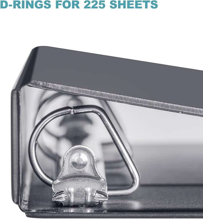 3 Ring Binder 1 Inch, ViVin Sturdy 1"-Slant D Ring Binder with 2 Interior Pockets, Clear View Cover, PVC-Free, Fits 225 Sheets of US Letter Size Paper (12 Pack, Black)