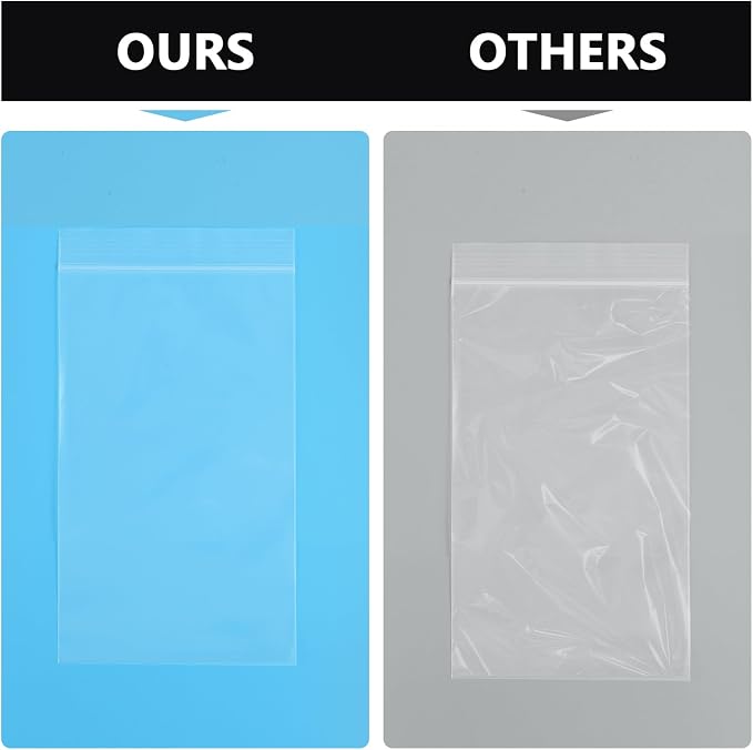 BESARME 1000 PCS 3" x 5" Small Plastic Bags for Jewelry Mini Clear Plastic Poly Bag 2 Mil with Resealable Lock Seal Zipper for Storage Gifts Candy Screws