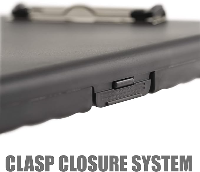 Officemate Slim Clipboard Storage Box, Charcoal (833030) (Pack of 6)