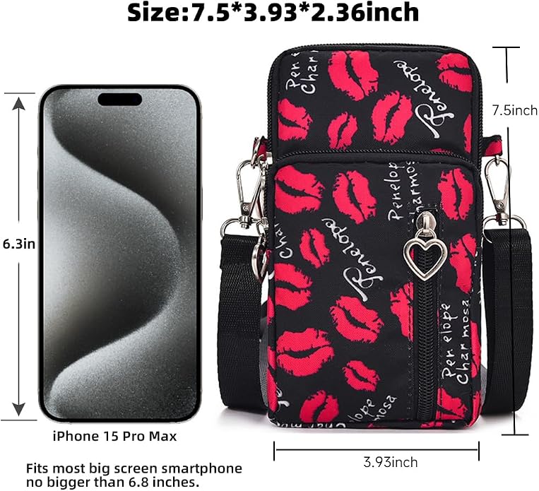 Small Crossbody Bag for Women - Mini Phone Purses with Crossbody Strap and Wallet - Nylon Arm Bag