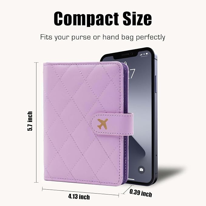 Melsbrinna Premium Leather Passport Holder Covers Case, Waterproof Rfid Blocking Travel Wallet Passport Holder with Pen Holder, Cute Passport Book for Women/Men