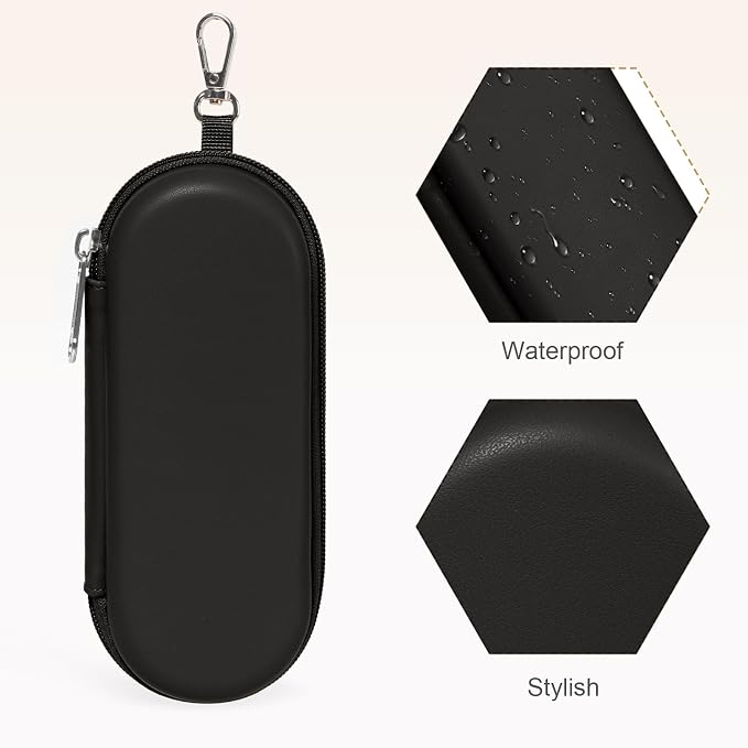 Double Eyeglasses Case, Dual Glasses Sunglasses Organizer with Zipper Closure, Eyewear Storage Box for Men Women Travel