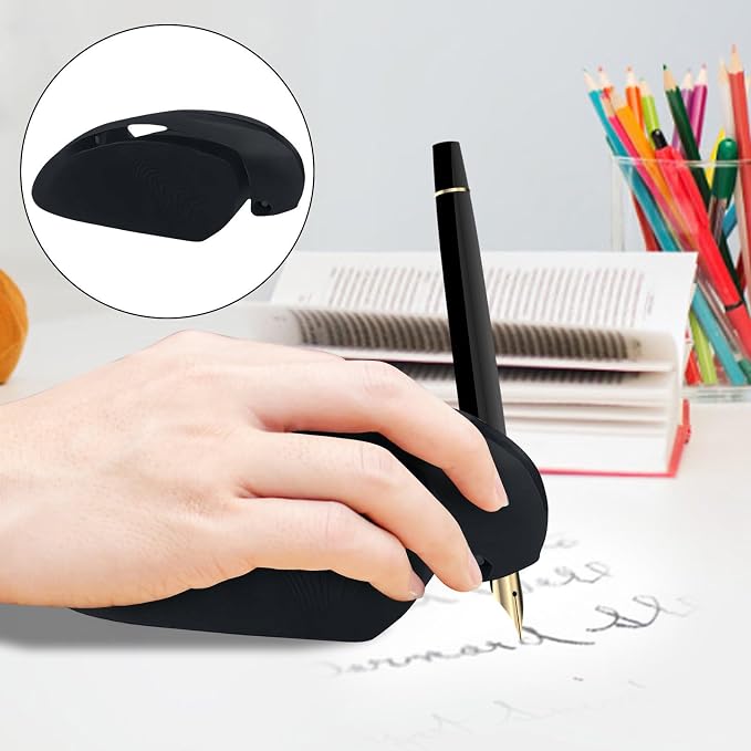 Pen Grips for Adults with Arthritis,Pen Grips for Adults with Arthritis,Assistive Writing and Drawing Device,Writing Aids Pen Holder for Essential Tremors, Weak Hand and Low Grip Strength(Black)