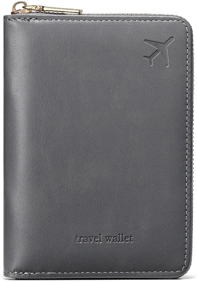 Passport Holder for Travel Women and Men RFID Passport Holder with Zipper Passport Case Passport cover Passport Wallet Travel Essentials and Accessories