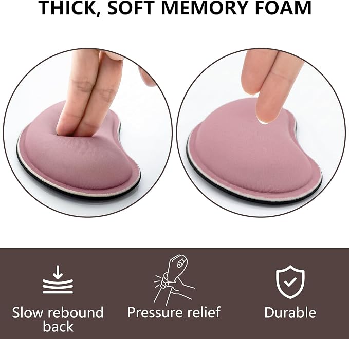 Wrist Rest for Computer Keyboard, Keyboard+Mouse Wrist Support | 2 Piece Memory Foam Keyboard Wrist Rest, Ergonomic Design Wrist Support for Hand and Arm Easy Typing Pain Relief, Dusty Pink