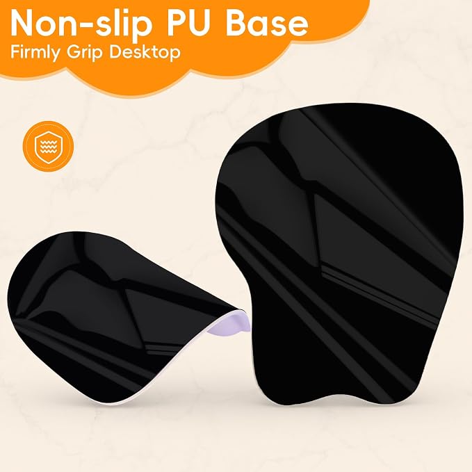 Mouse Pad with Wrist Rest Ergonomic Mouse Pad with Comfortable M-Shape Pain Relief Wrist Support Non-Slip PU Base Mousepad for Laptop, Office & Home (Gradient Orange)