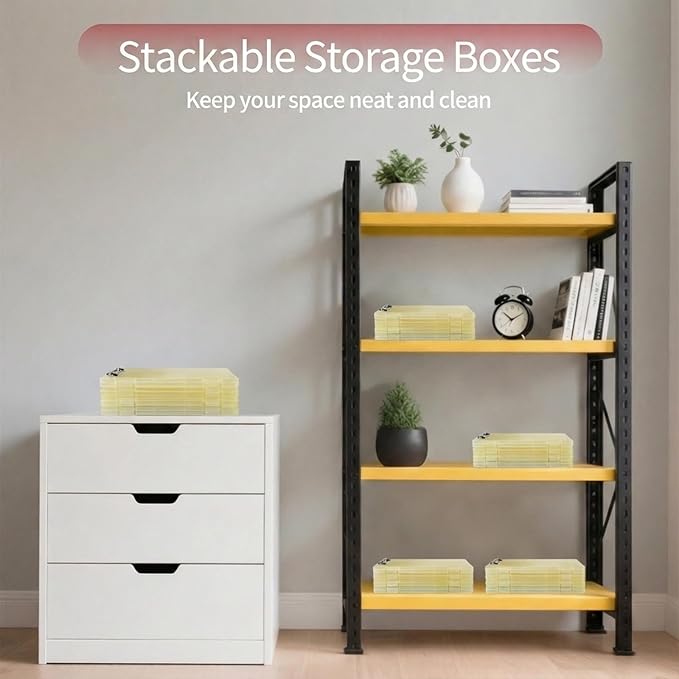 2 Pack Letter Size Clipboard with Storage 8.5 * 11, Plastic Clear Yellow Clipboard File Box A4 Nursing Clip Board for School & Office with Christmas Stickers (Clear Yellow)