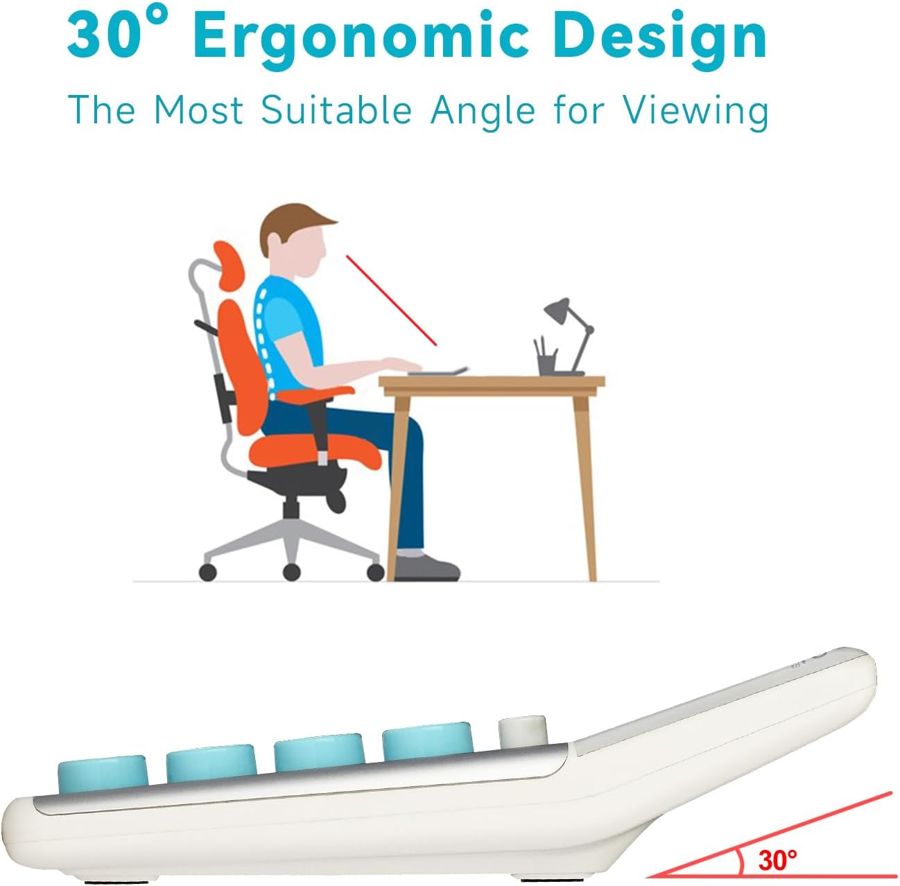 OSALO Desktop Calculator Extra Large Display 12-Digit Big Buttons Accounting Calculators Battery & Solar for Office Business (FQ-450 Extra Large)