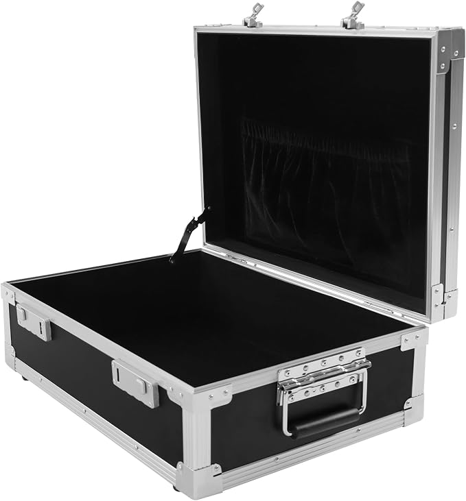 Document Organizer with Lock Fireproof Safe Box with Bilateral Code Lock Chest Safe with Carrying Handle to Secure Money Jewelry Documents (Black)