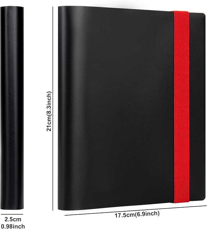 GEAoffice Card Binder 4 Pocket - Small Trading Card Collection Album Folder - 160 Side Loading Pocket Binder for TCG, MTG, Sports&Game Cards - Gifts for Card Collector Boys (Black)
