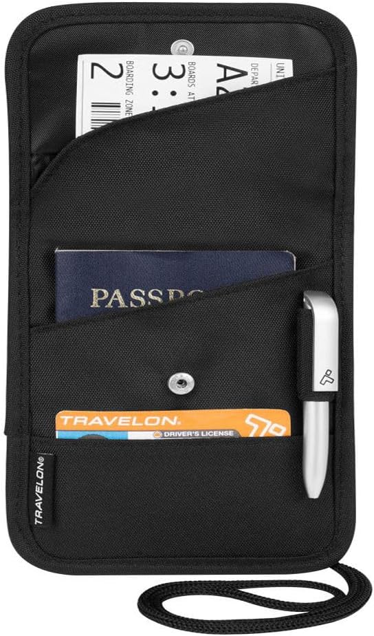 Travelon Folding ID and Boarding Pass Holder, Black, One Size