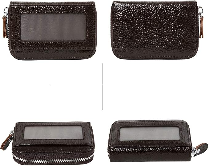 Women's RFID Blocking 12 Slots Credit Card Holder Leather Accordion Wallet