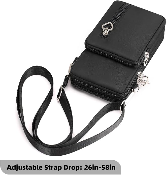 Small Crossbody Bag for Women - Mini Phone Purses with Crossbody Strap and Wallet - Nylon Arm Bag