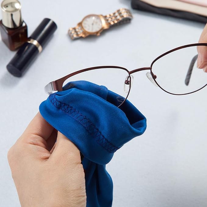 TRIUMPH VISION Glasses Case Soft Eyeglass Case Sunglass Pouch Cloth 3 Pack | Thick Microfiber Pouch Drawstring Pouch Eye Glass Bag Sunglasses Sleeve Storage, Lens Protection Cover,Cleaning Lens Screen