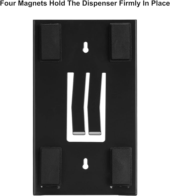 CASOMAN Magnetic Glove Dispenser - 8LBS Capacity, Wall Mount Magnet, Black Dispenser Box