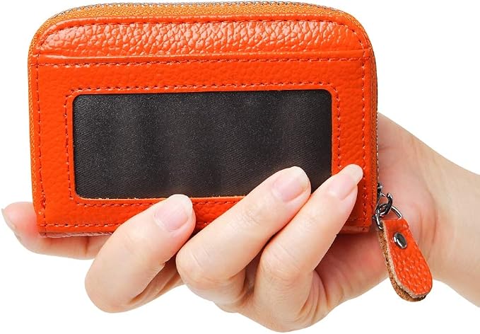 Women's RFID Blocking 12 Slots Credit Card Holder Leather Accordion Wallet