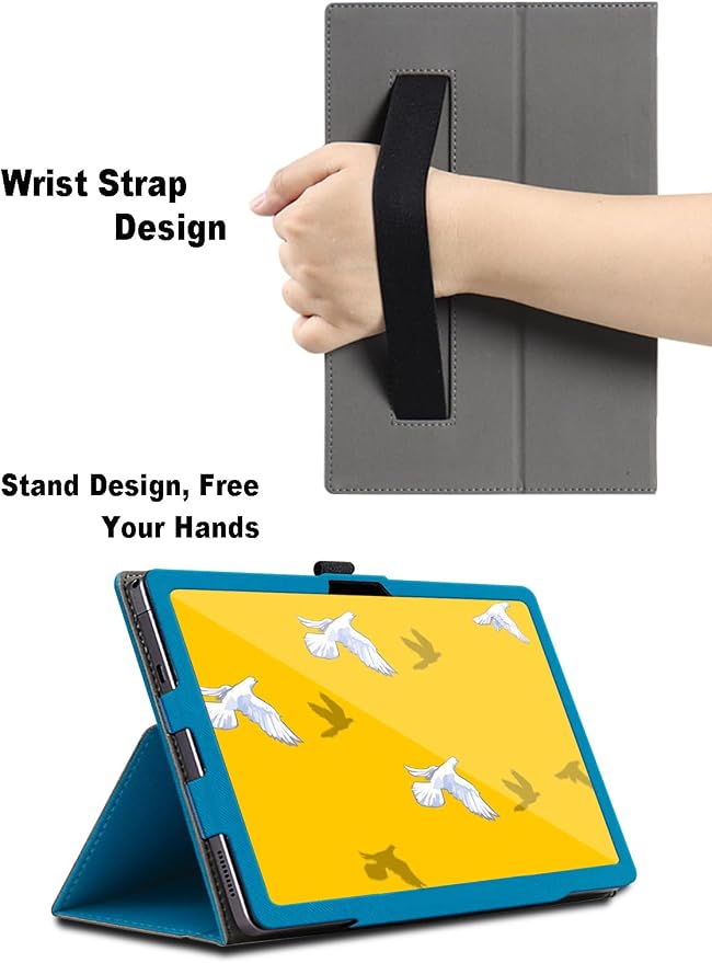 Case for Wacom MovinkPad 11 11.45 inch, Wacom MovinkPad 11 Tablet Case, Folding Stand Protective Cover with Pencil Holder and Wrist Strap, Full Protection. (Light Blue)