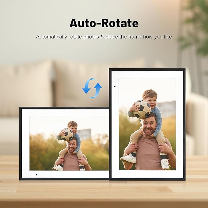 Digital Picture Frame, 10.1 Inch Digital Photo Frame with 1280 * 800 HD IPS Touch Screen, Smart Digital Frame Built-in 32GB Memory, Auto-Rotate Easy Setup Share Photos & Videos via AiMOR App