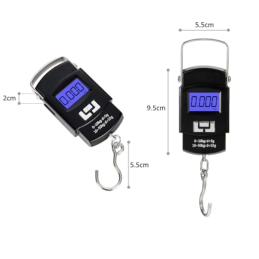 Hyindoor Portable Luggage Scale 50kg/110lb Electronic Digital Suitcase Weight Scale Travel Bag Hanging Weighing Scale