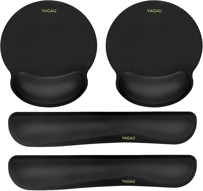 Comfy Mee Premium Memory Foam Keyboard and Mouse Wrist Rest Pads Set- for Comfortable Typing &Wrist Pain Relief (Pack of 2) | Ergonomic Memory Foam Set for Office, Laptop, Mac, Computer and Gaming, Comfortable Typing &Wrist Pain Relief