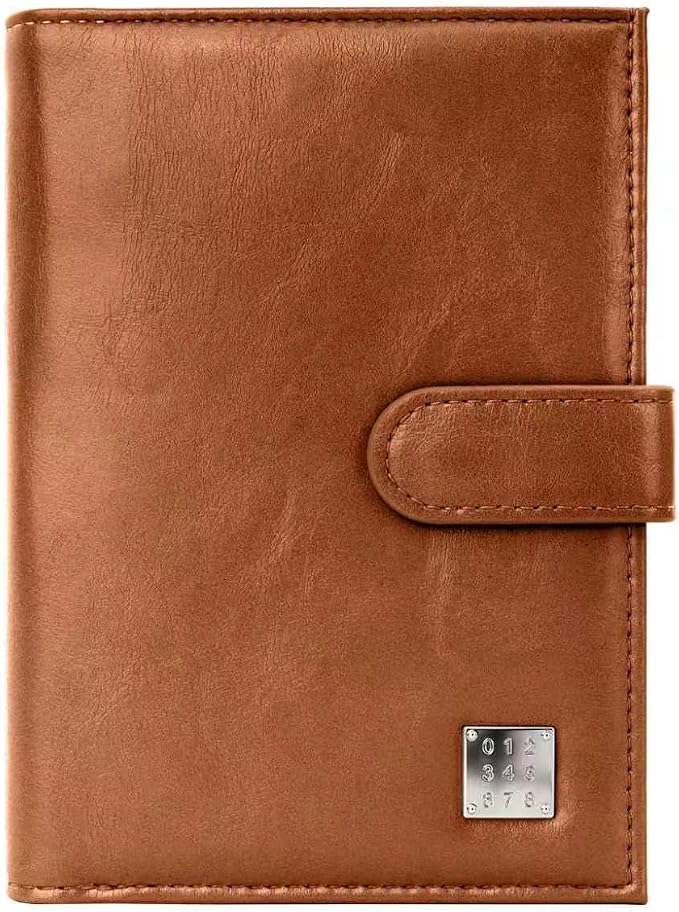 Veki Passport Holder for Travel, RFID Blocking Passport Cover, Light Brown | Passport Wallet, RFID Blocking, PU Leather, Durable Passport Case with Card Holder, Pen Slot, Travel Essentials for Women Men