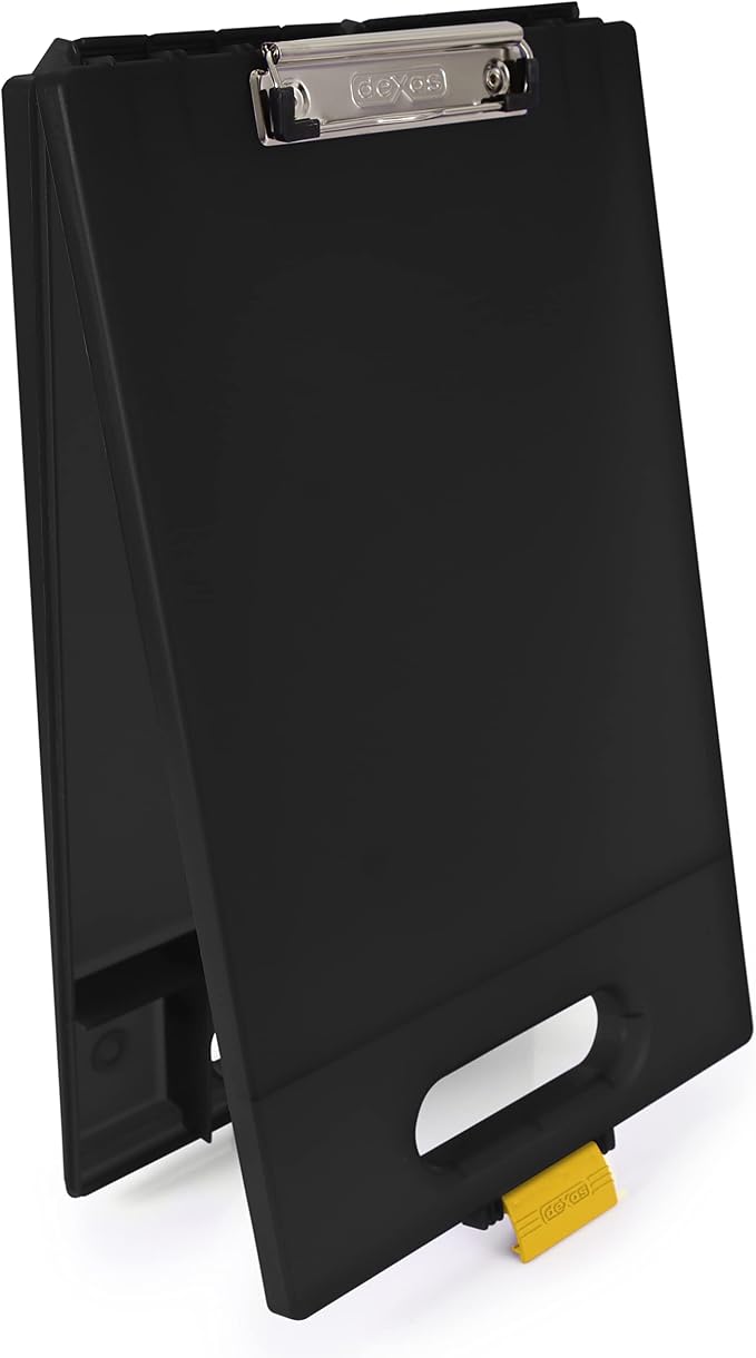 Dexas Clipcase Storage Clipboard with Handle, Black (Pack of 12)