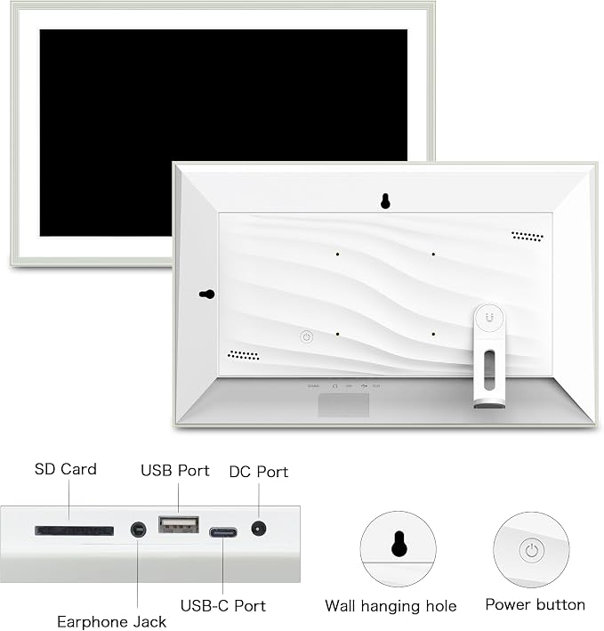 Frameo 15.6" Digital Picture Frame WiFi, Large Digital Photo Frame, 1920*1080 IPS FHD Touchscreen, 32GB Storage, Instant Share Photo Video, Wall-Mountable & Tabletop Display, Gift for Mom