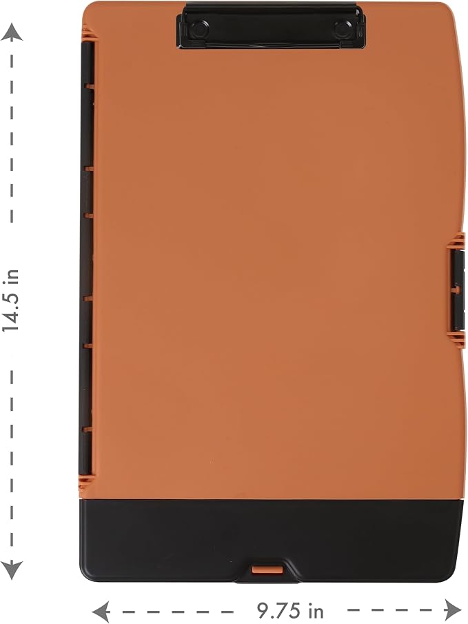 Dexas Folio Clipcase Professional Storage Clipboard with Pen Storage Compartment, 9.75 x 14.75, A4, Sandstone. Ideal for Teachers, Nurses, Coaches, Students, Trades, Homeschooling