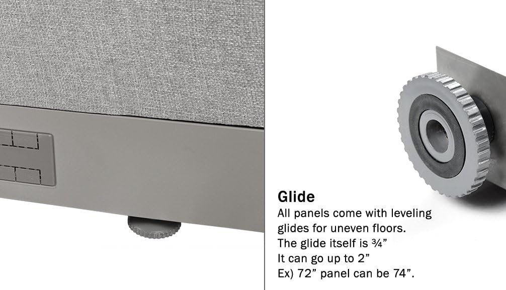 GOF Freestanding L Shaped Office Partition, Large Fabric Room Divider Panel, 36" D x 96" W x 48" H