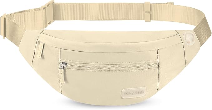 Small Khaki Crossbody Bags for Men Women Sling Fanny Pack with Key Chain | Fashion,4-Zipper Pockets,Fanny Pack Passport Bag with Adjustable Strap Gifts for Women