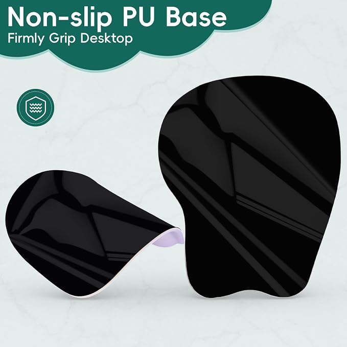 Mouse Pad with Wrist Rest Ergonomic Mouse Pad with Comfortable M-Shape Pain Relief Wrist Support Non-Slip PU Base Mousepad for Laptop, Office & Home (Green Elephant)