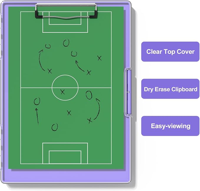 Hongri Clipboard with Storage, Purple 8.5 x 11 Clip Board, Dual Compartmen | Folder Nursing Side Opening, Heavy Duty Organization Box, Smooth Writing for Teachers, Classroom, Size 13.3 x 9.4 x 1.5 in