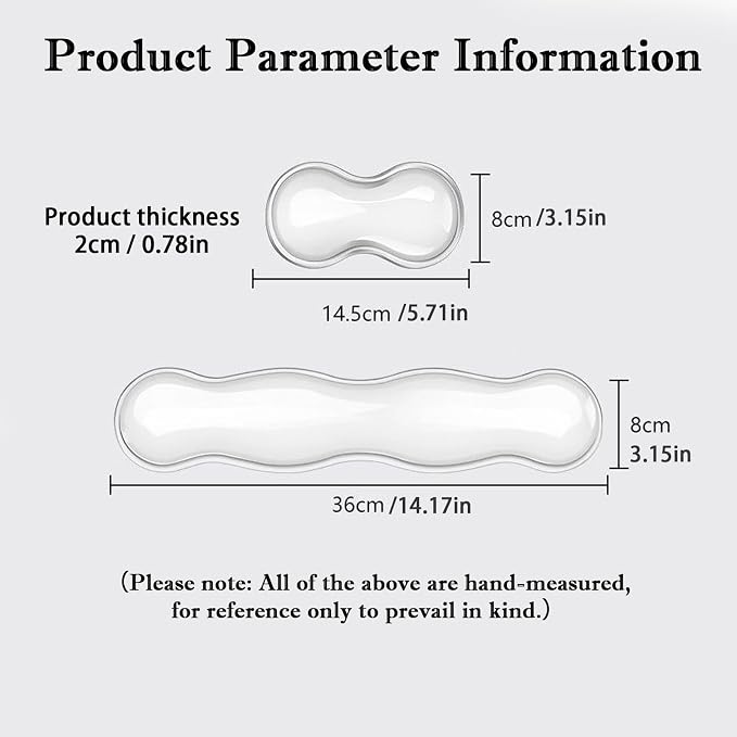 Update Gel Keyboard Wrist Rest & Mouse Wrist Rest Set – Silicone Wrist Support Pad for Pain Relief, Effortless Typing, Gaming, Computer, Laptop, Office – Anti-Slip Base, Easy to Clean