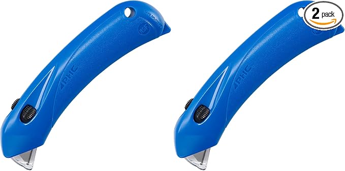 Pacific Handy & Safety-Cutter RSC-432 Restaurant with Auto-Locking Safety Hood, Disposable, Food-Safe NSF Certified Box-Cutter (Pack of 2)