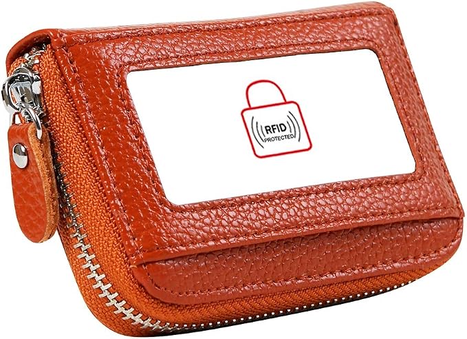 Women's RFID Blocking 12 Slots Credit Card Holder Leather Accordion Wallet