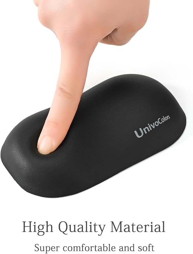 UnivoColors Design-Wave Wrist Rest, Artificial Sheepskin+Memory Foam+Ergonomic+Anti-Slip Gel, Resilience Support During Work and Gaming,Mouse Accessory,Navy