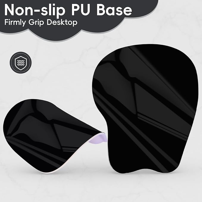 Ergonomic Mouse Pad,Non Slip Mousepad Wrist Rest Support for Office, Computer, Laptop & Mac(A-Black Grey)