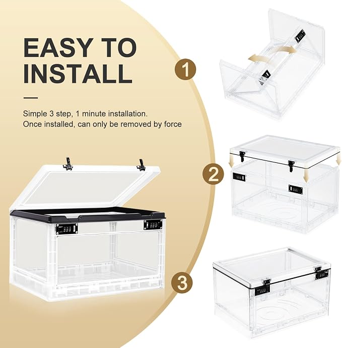 Lalifebuss Large Lock Box for Personal Items, 24 Litre Combination Lockable Storage Box for Office Locker/School/Medicine/Snacks/Phone Jail/Electronic/Home
