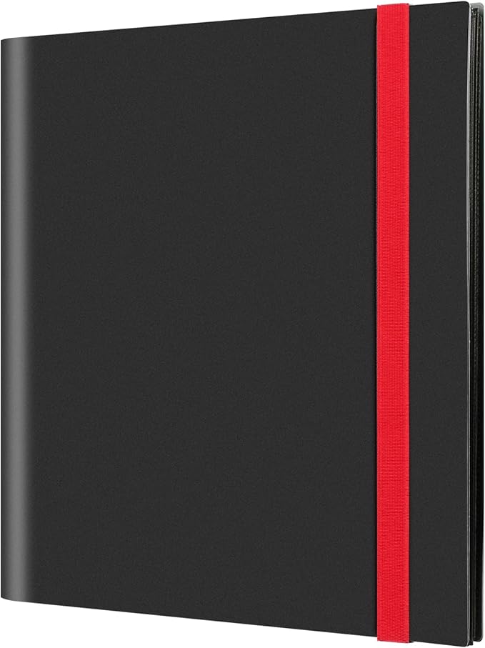 GEAoffice Card Binder, 12 Pockets Trading Card Album Folder Holder, 624 Side Loading Pockets Card Collection Binder for Yugioh, MTG, TCG, Sports & Games Cards, Black