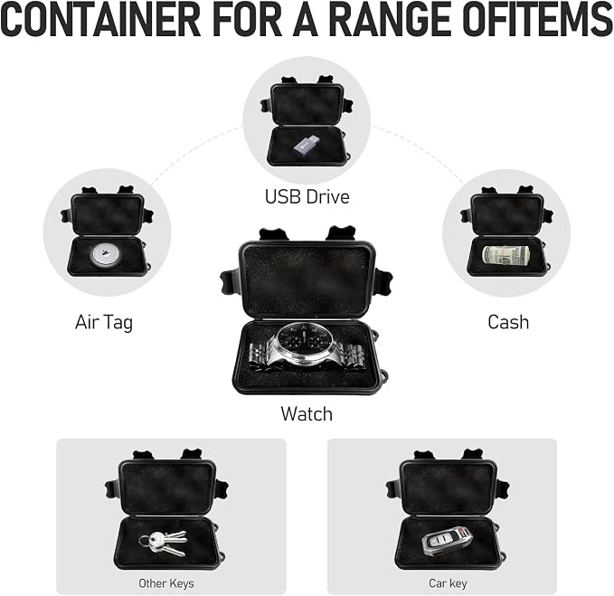 Magnetic Key Box,Magnet Key Holder Under car,Hide a Key Magnetic Holder,IPX7 Waterproof Key Hider Outdoor (Regular)