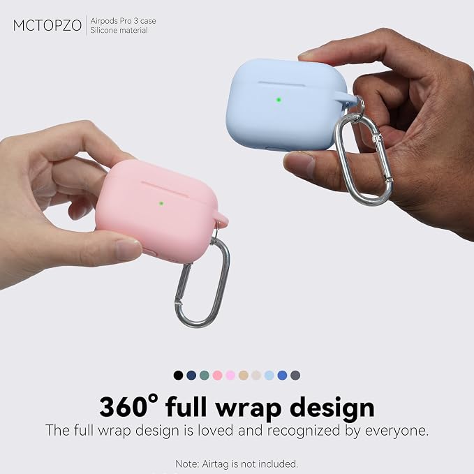 for AirPods Pro 3 Case 2025,Come with Cleaner Kit,Pink | Silicone Protective Cover for Airpod Pro 3rd Generation Case with Keychain,for Women Men,One-Piece Design,Shockproof