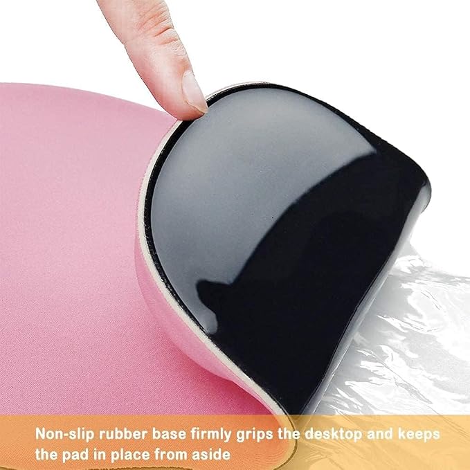 Office Mousepad with Gel Wrist Support - Ergonomic Gaming Desktop Mouse Pad Wrist Rest - Design Gamepad Mat Rubber Base for Laptop Computer -Silicone Non-Slip Special-Textured Surface (08Navy)